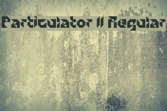 Particulator II Regular Font examples