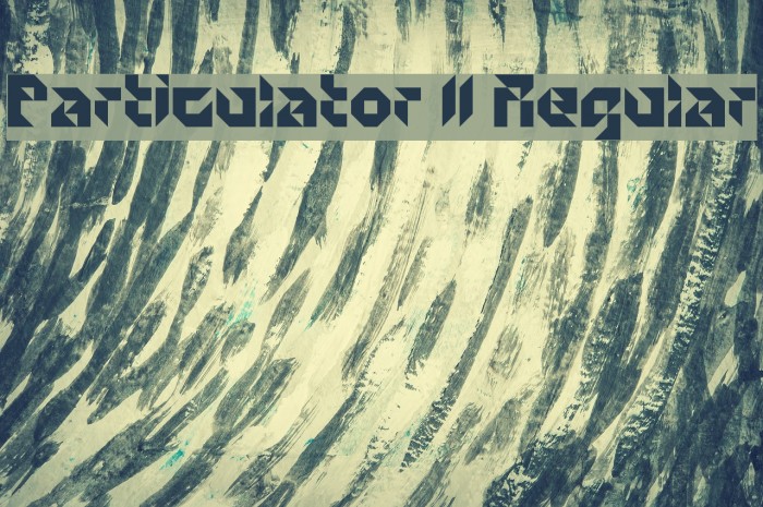 Particulator II Regular Font examples