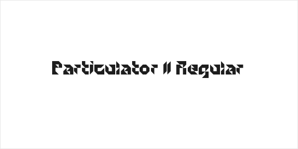 Particulator II Regular Logo