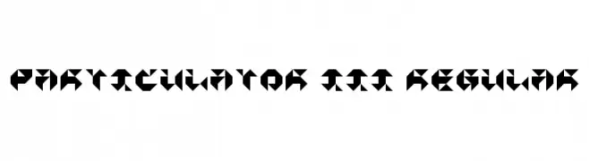 Particulator III Regular  Frei Schriftart Herunterladen