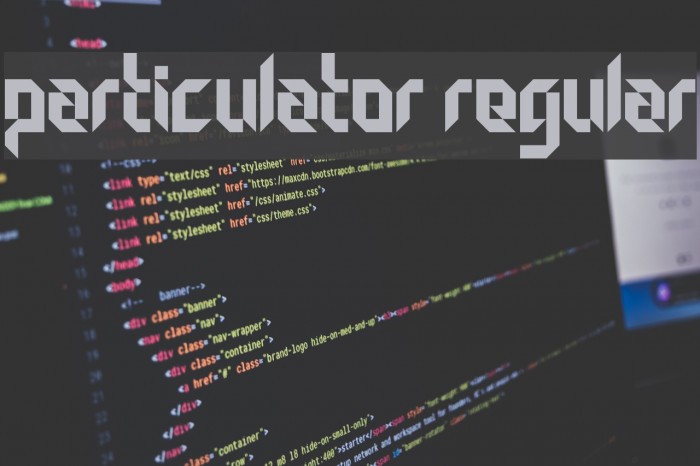 Particulator Regular Font examples