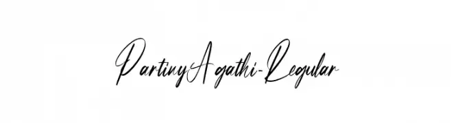 Partiny Agathi-Regular  baixar fontes gratis