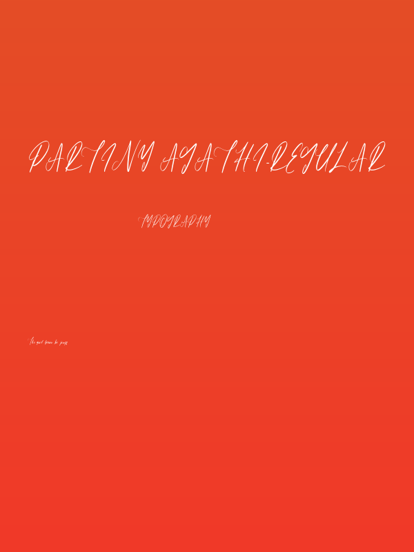 Partiny Agathi-Regular Poster