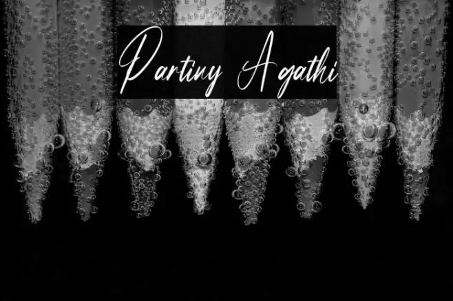 Partiny Agathi Font examples