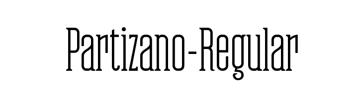 Partizano-Regular  Frei Schriftart Herunterladen