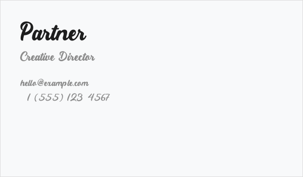 Partner Business Card