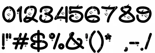 Partty Halloween Font OTHER CHARS