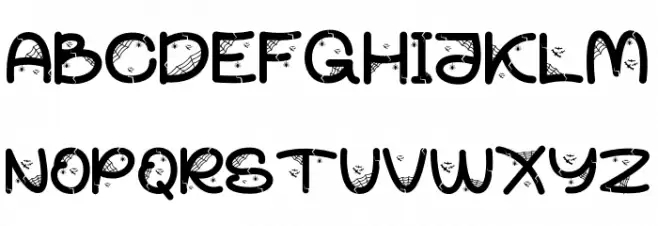 Partty Halloween Schriftart Groß
