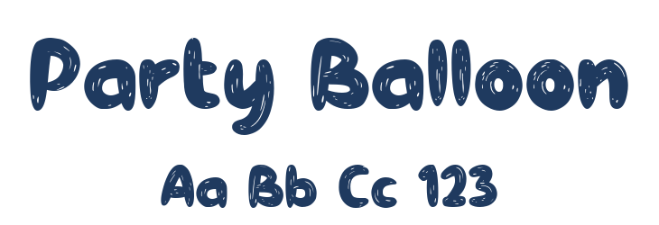 Party Balloon Font Preview