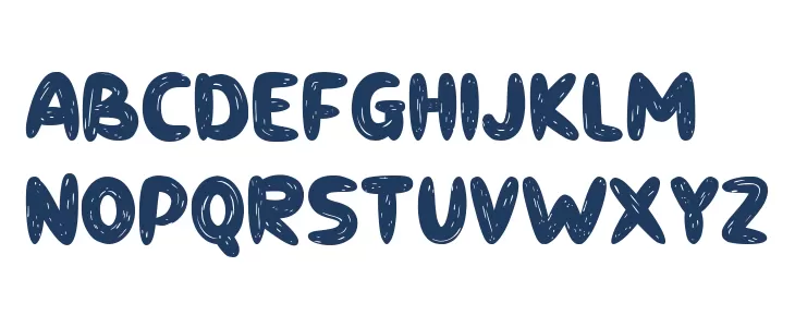 Party Balloon خط أحرف كبيرة