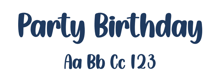 Party Birthday Font Preview