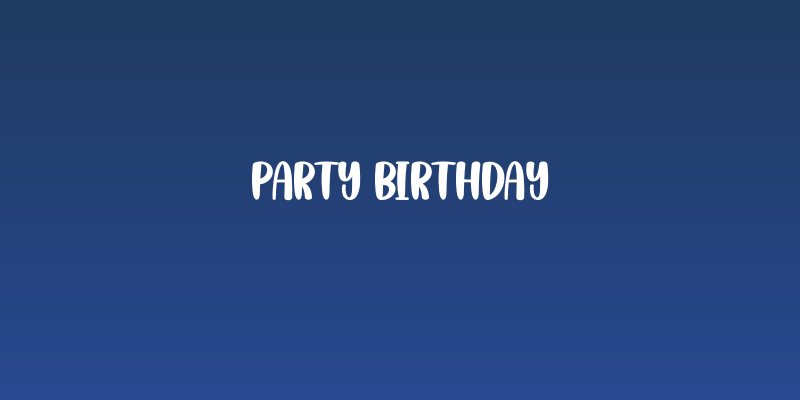 Party Birthday Social Header