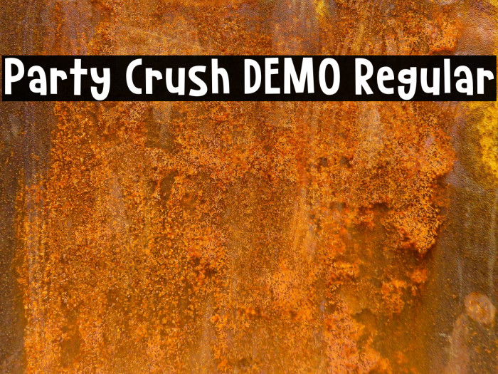 Party Crush DEMO Regular Font examples