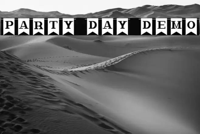 Party Day Demo Font examples