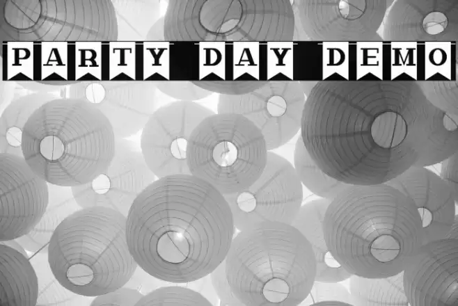 Party Day Demo Font examples