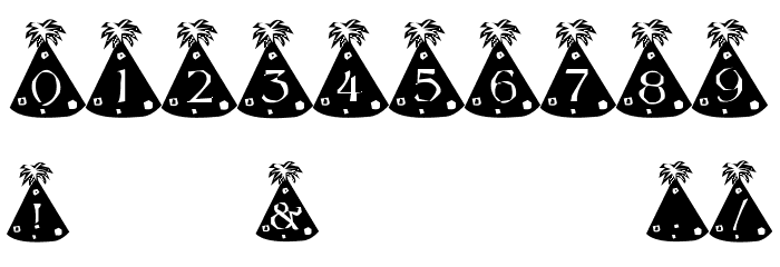 Party Hats Font OTHER CHARS