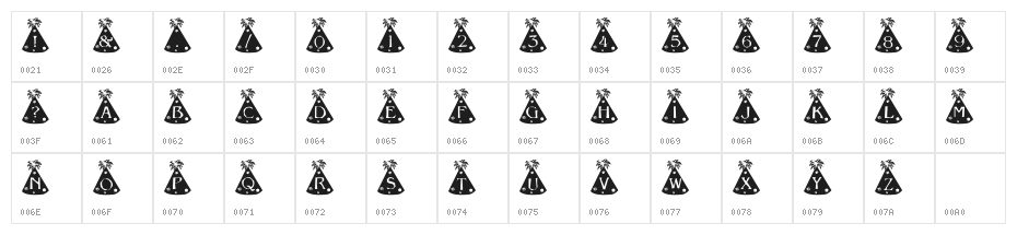 Party Hats Character Map