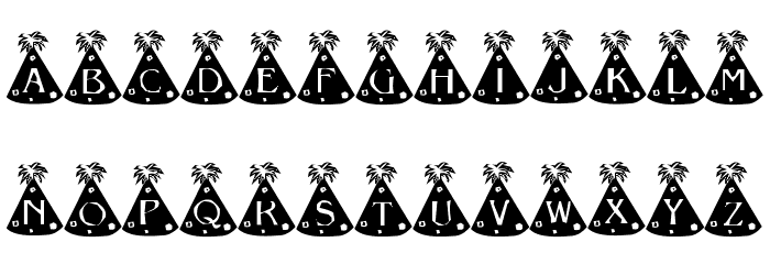 Party Hats Font LOWERCASE