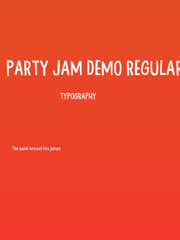 Party Jam DEMO Regular Poster