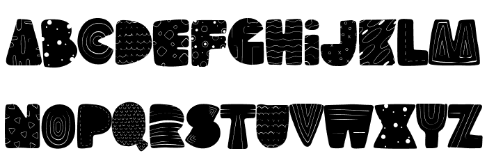 Party Kids Font LOWERCASE