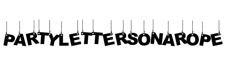 Party Letters On a Rope  Descarca Fonturi Gratis