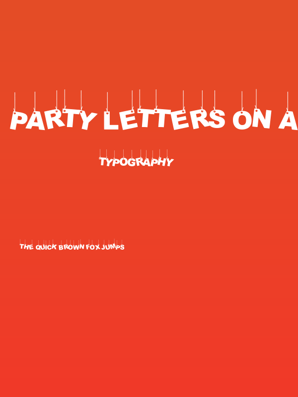 Party Letters On a Rope Poster