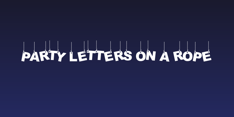 Party Letters On a Rope Social Header