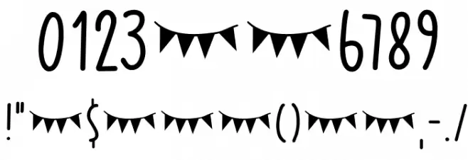 Party Pocket DEMO Regular Font OTHER CHARS