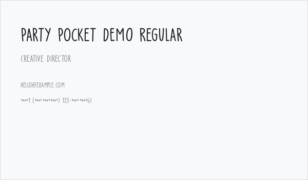 Party Pocket DEMO Regular Business Card
