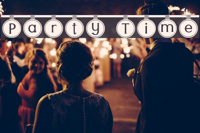 Party Time Font examples
