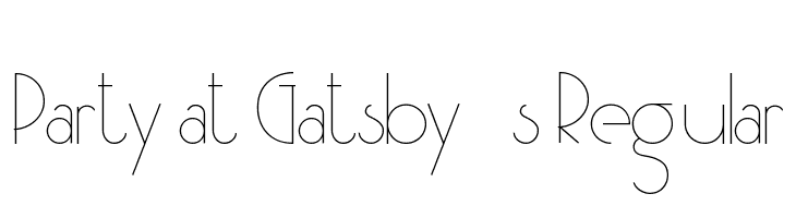 Party at Gatsby's Regular Font