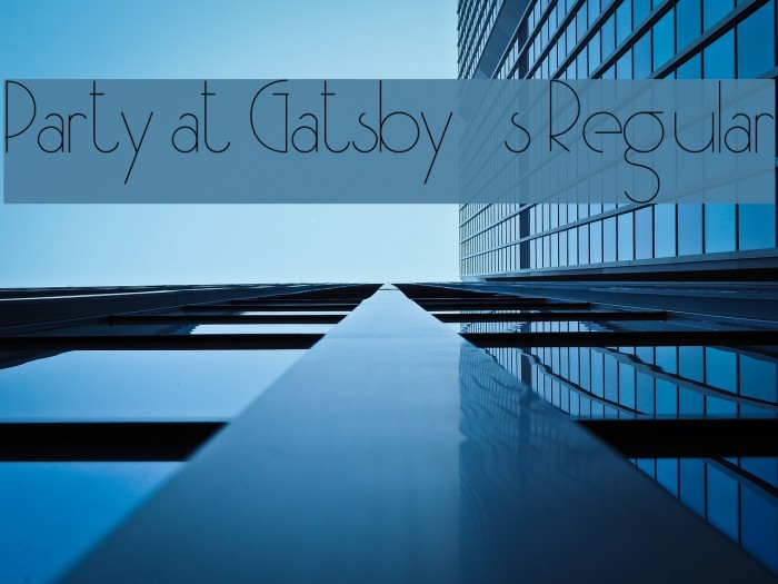 Party at Gatsby's Regular Font examples