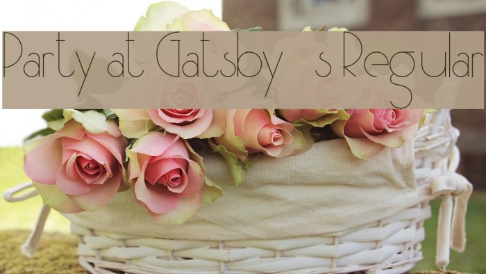 Party at Gatsby's Regular Font examples