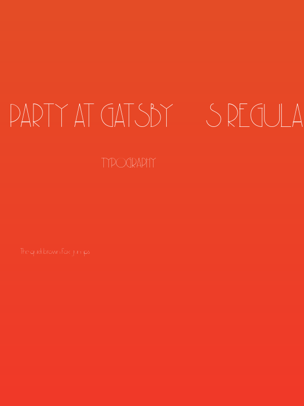 Party at Gatsby's Regular Poster