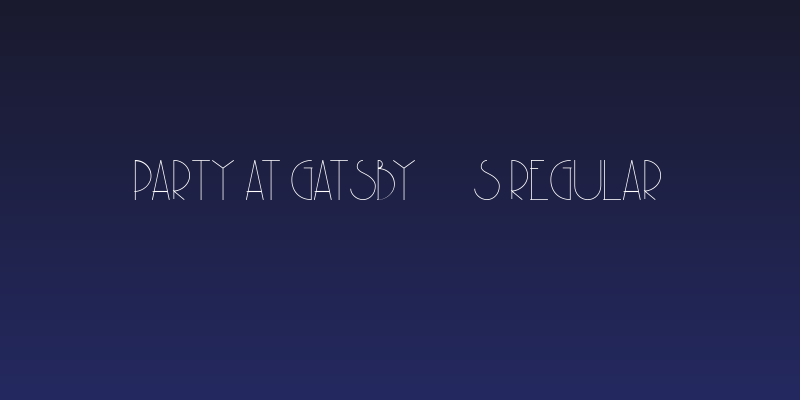 Party at Gatsby's Regular Social Header