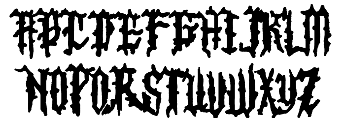 Party in the Hell Font UPPERCASE