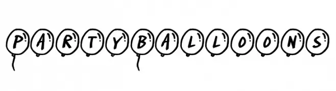 PartyBalloons  Frei Schriftart Herunterladen