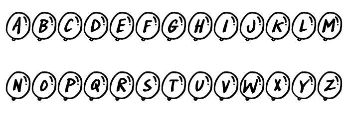 PartyBalloons Font LOWERCASE