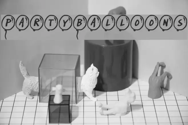 PartyBalloons Font examples