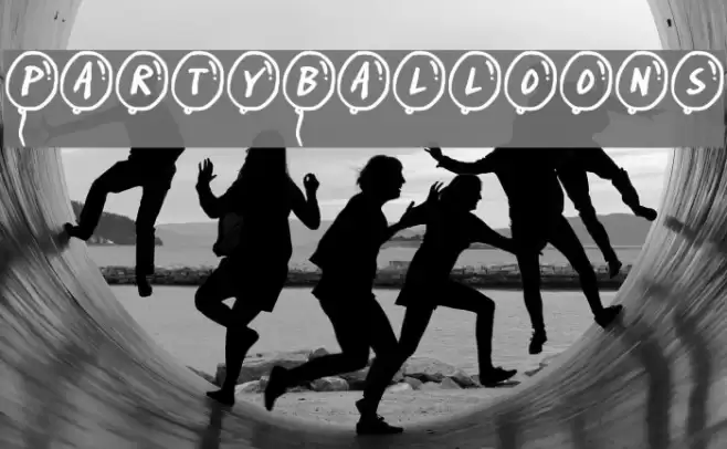 PartyBalloons Font examples