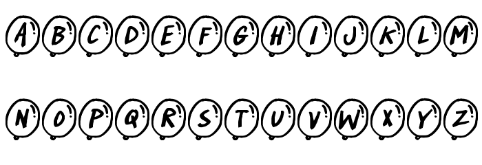 PartyBalloons Font LOWERCASE