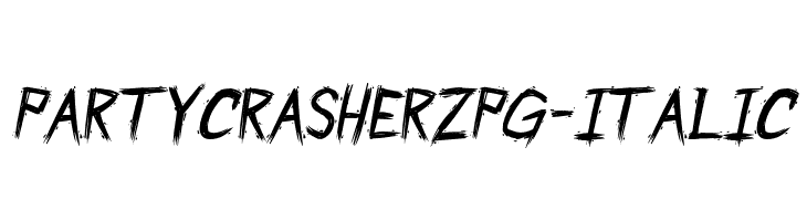 PartyCrasherzPG-Italic  Скачать бесплатные шрифты