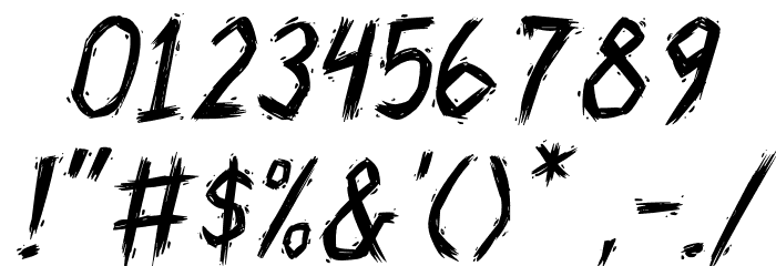 PartyCrasherzPG-Italic Font OTHER CHARS
