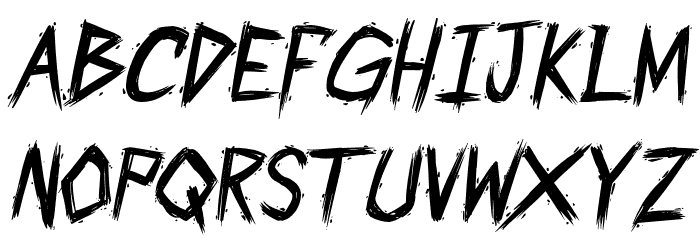 PartyCrasherzPG-Italic Font LOWERCASE