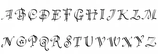PartyHand 字体 大写
