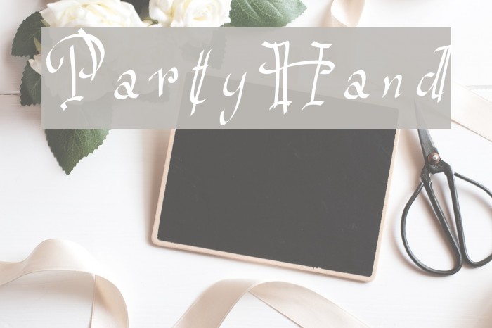 PartyHand Font examples