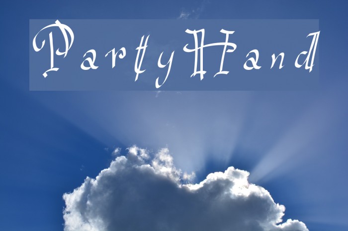 PartyHand Font examples