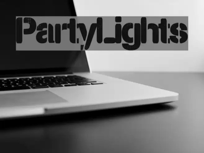 PartyLights Font examples