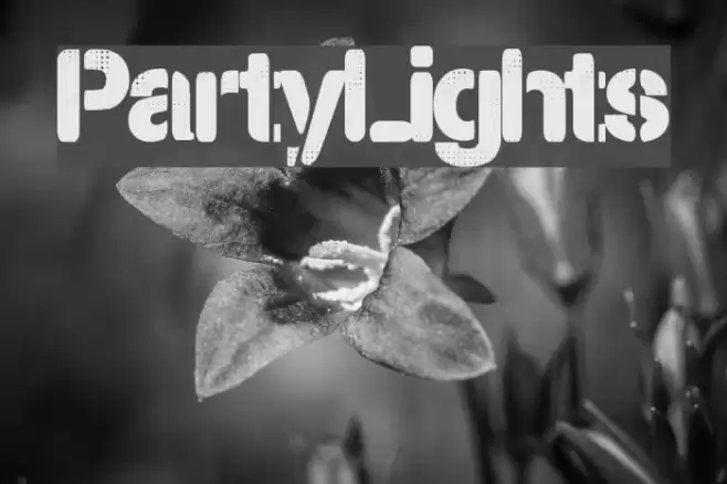 PartyLights Font examples