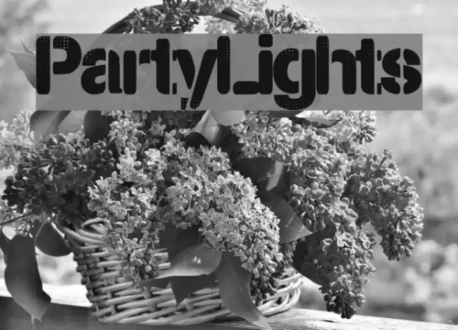 PartyLights Font examples